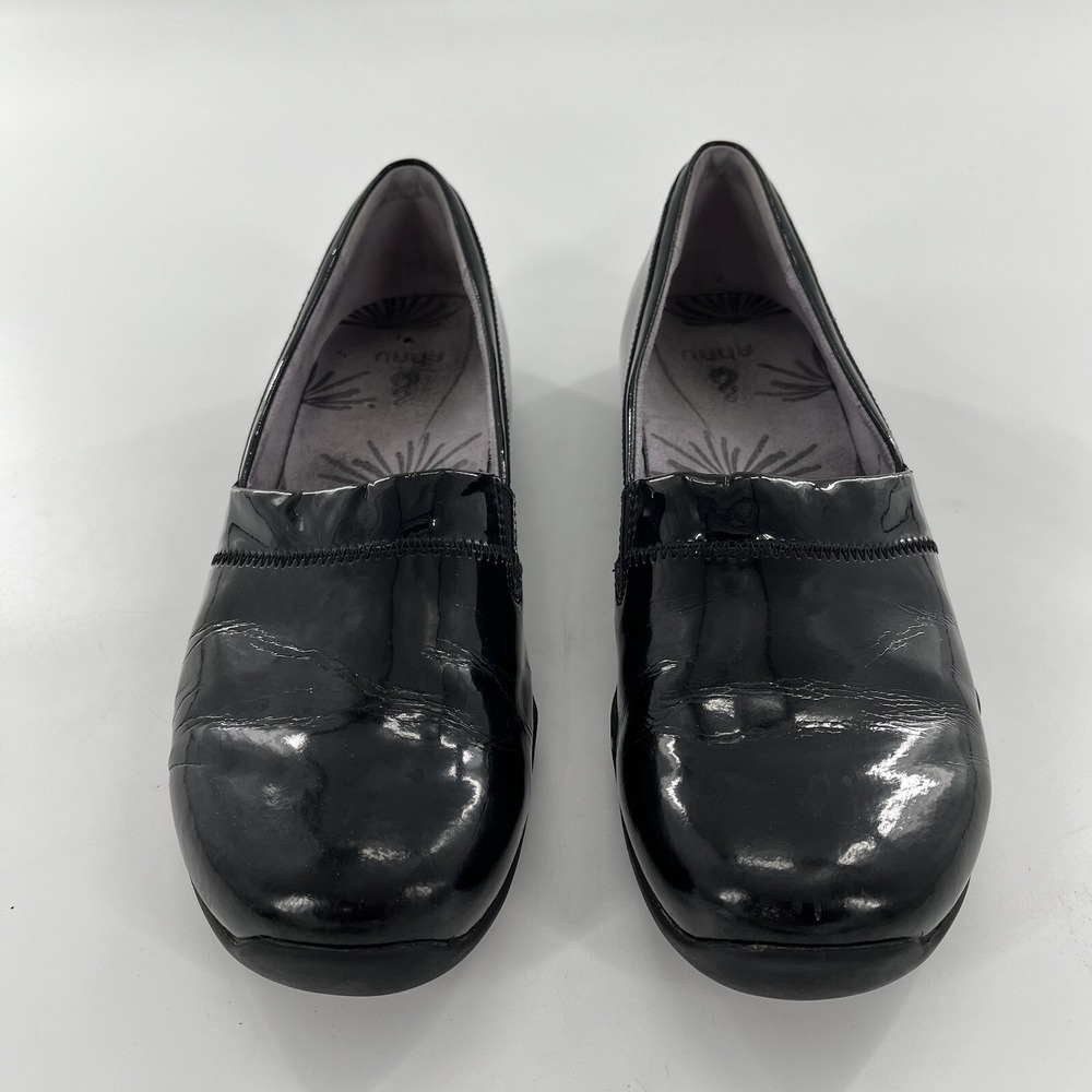 Ahnu Loafers Womens US 11 EU 42 Black Patent Leather Flat Comfort Slip On - Picture 15 of 15